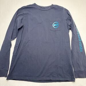 Vineyard Vines Kids Dark Blue Long Sleeve Tee